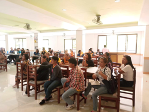 The participants actively listen to the talks pertaining starting a business and marketing a product on September 30.
