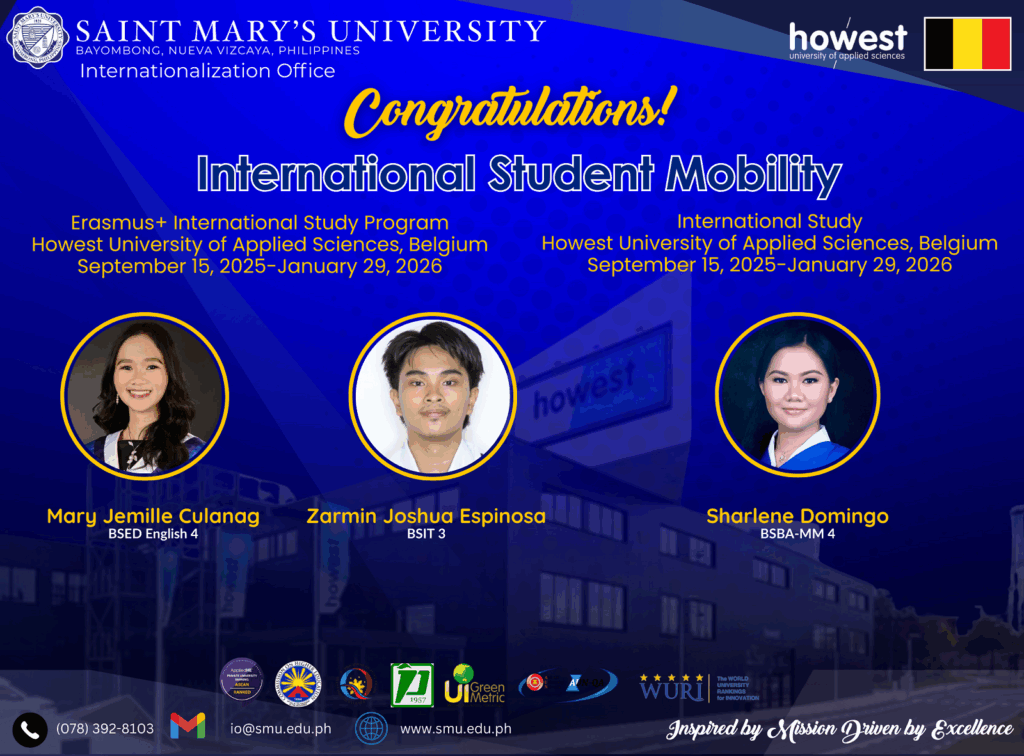 Marians Pursue International Study in Belgium through Erasmus+