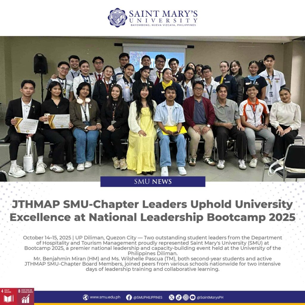 JTHMAP SMU-Chapter Leaders Uphold University Excellence at National LeadershipBootcamp 2025