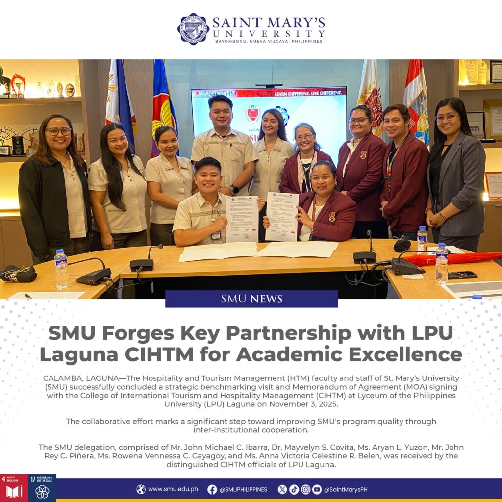 SMU Forges Key Partnership with LPU Laguna CIHTM for Academic Excellence