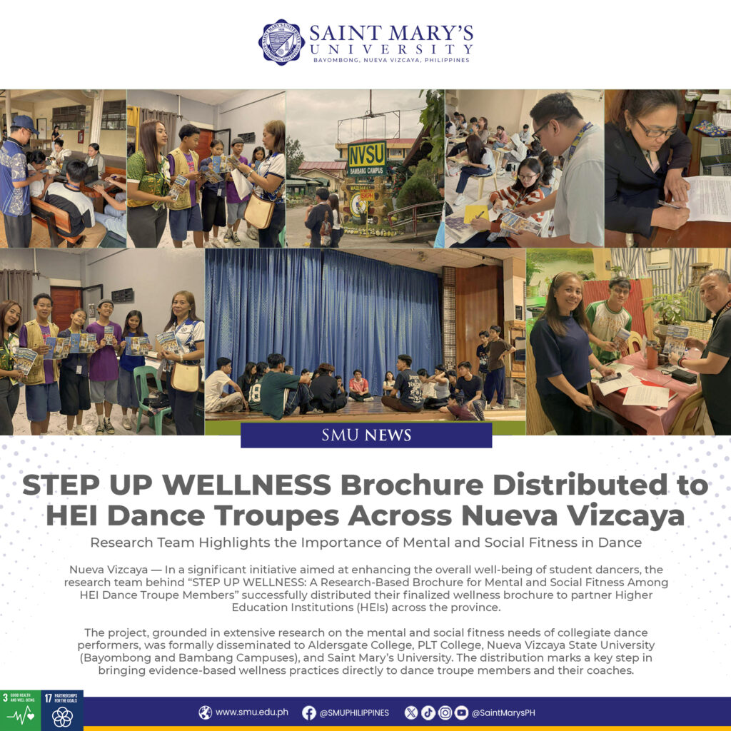 STEP UP WELLNESS Brochure Distributed to HEI Dance Troupes Across Nueva Vizcaya