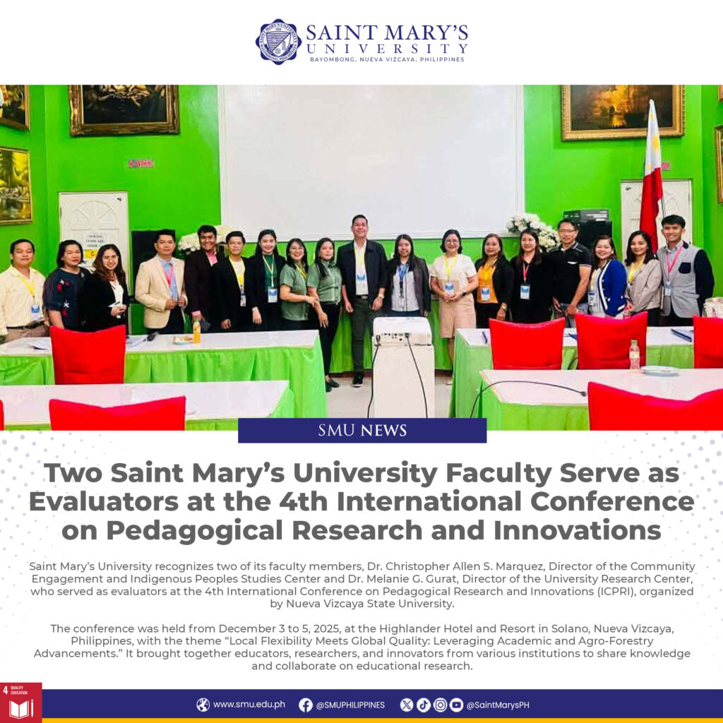 Two Saint Mary’s University Faculty Serve as Evaluators at the 4th International Conference on Pedagogical Research and Innovations