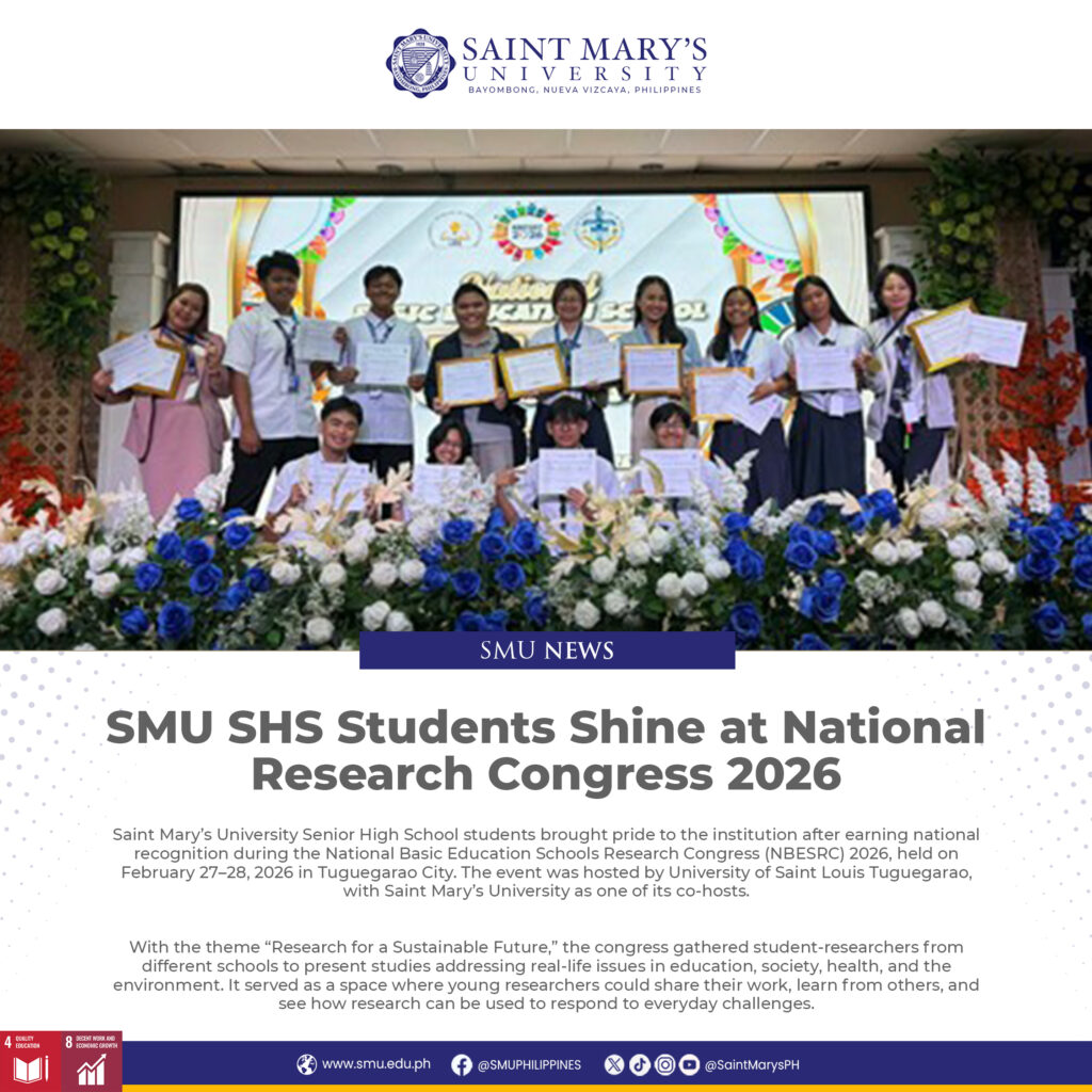 SMU SHS Students Shine at National Research Congress 2026