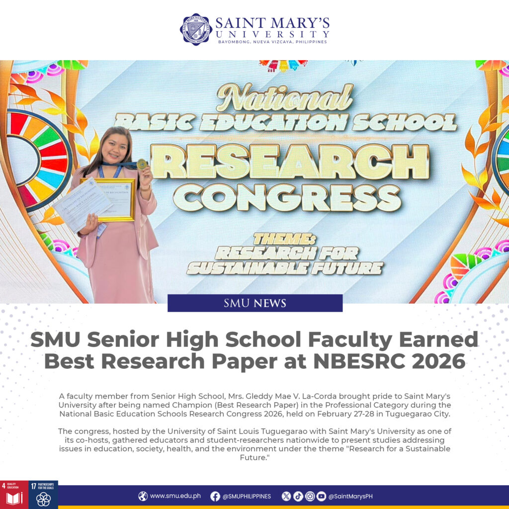 SMU Senior High School Faculty Earned Best Research Paper at NBESRC 2026