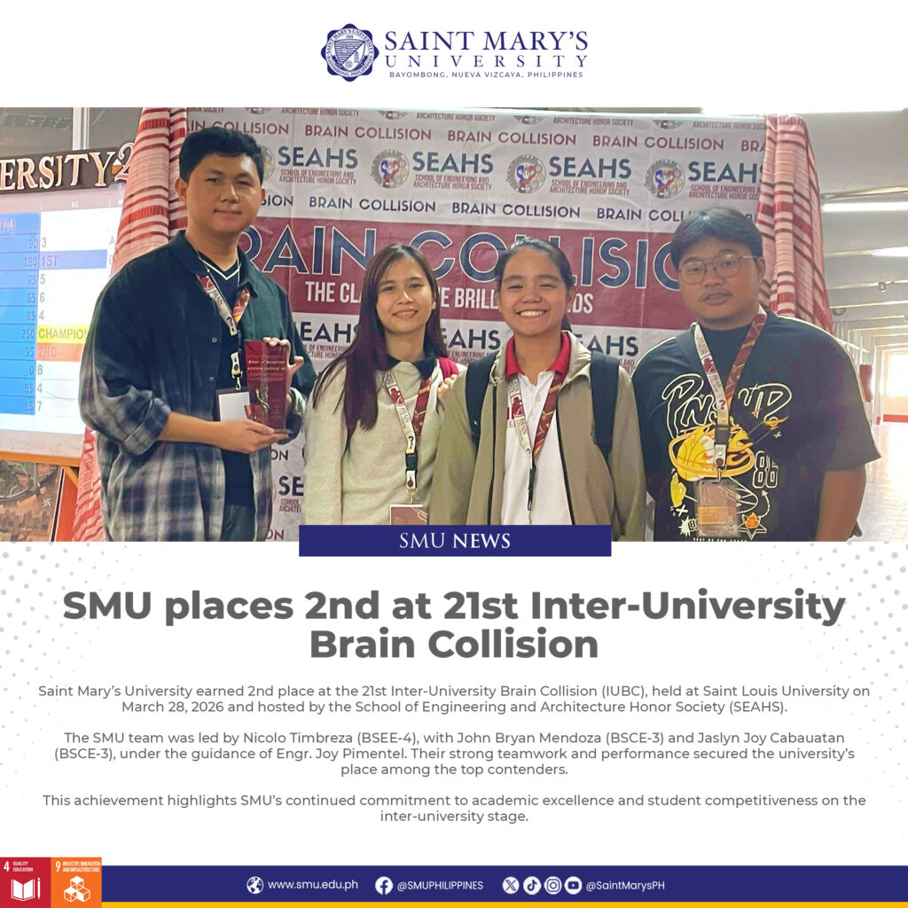SMU places 2nd at 21st Inter-University Brain Collision
