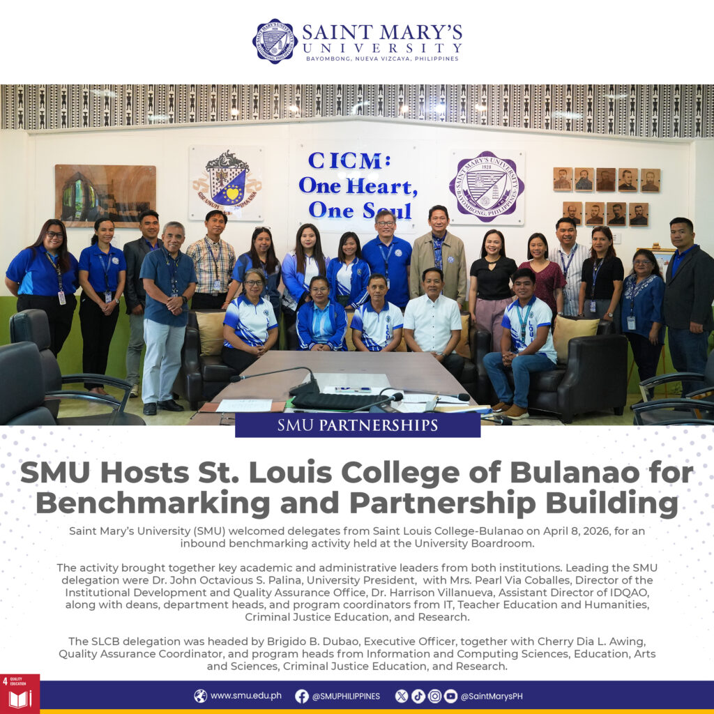 SMU Hosts St. Louis College of Bulanao for Benchmarking and Partnership Building