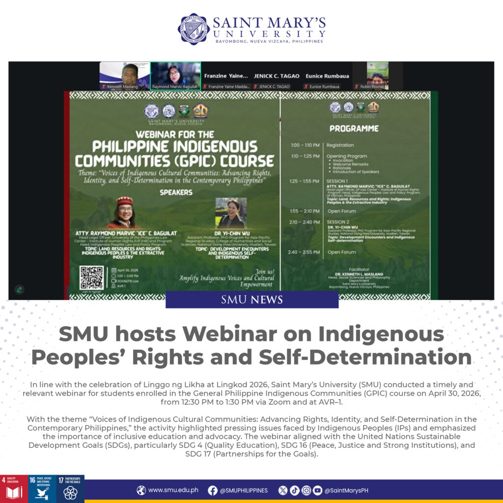 SMU hosts Webinar on Indigenous Peoples’ Rights and Self-Determination
