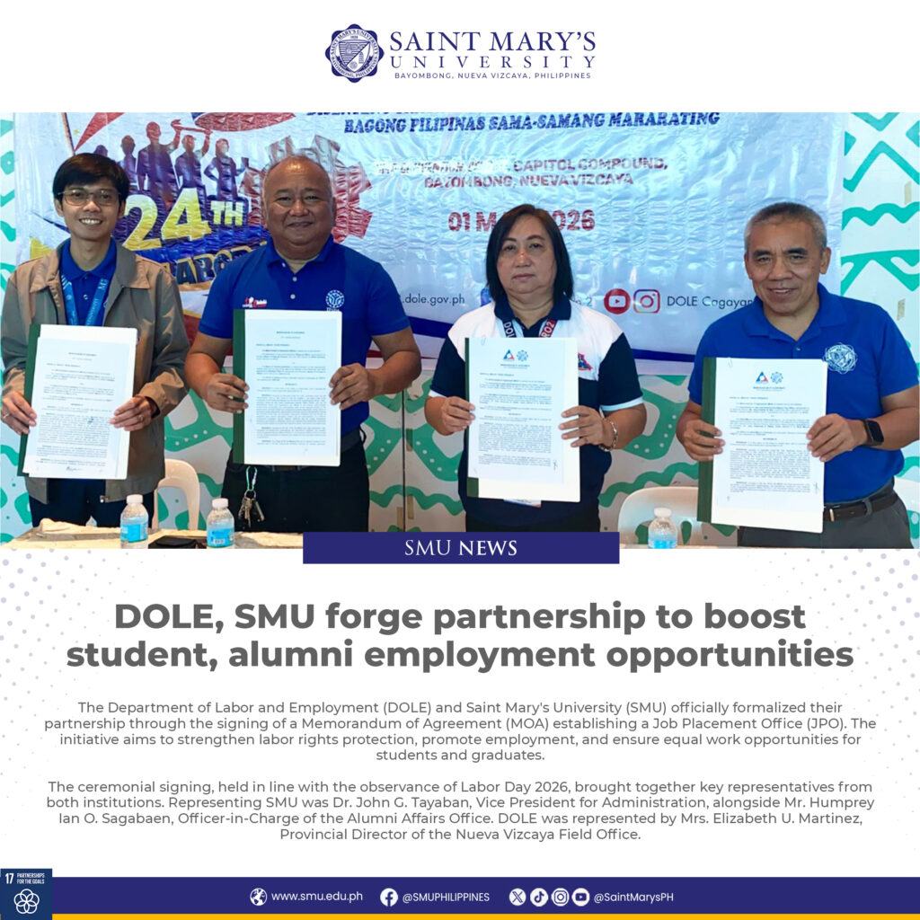 DOLE, SMU forge partnership to boost student, alumni employment opportunities