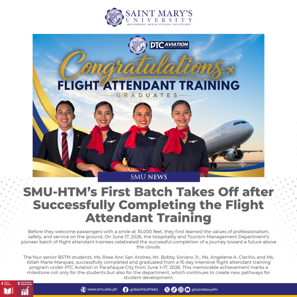 SMU-HTM’s First Batch Takes Off after Successfully Completing the Flight Attendant Training