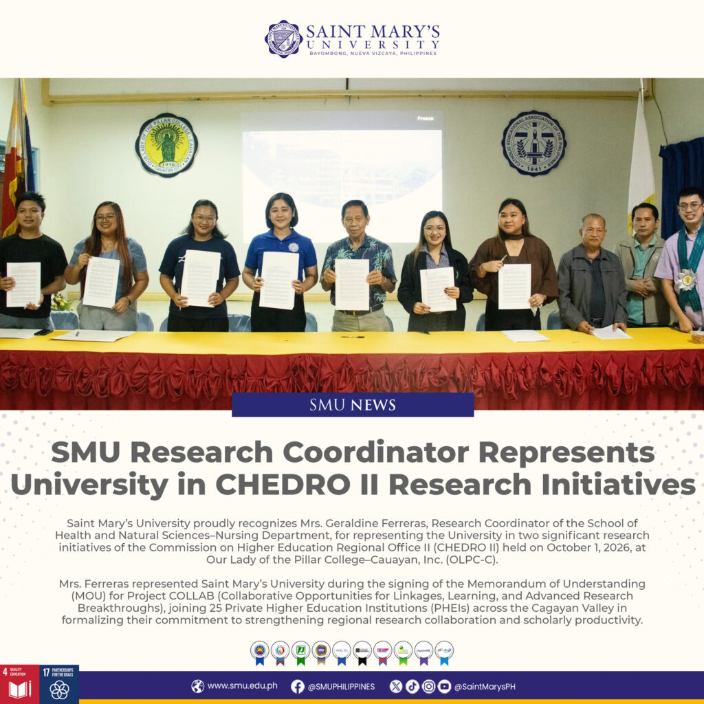 SMU Research Coordinator Represents University in CHEDRO II Research Initiatives