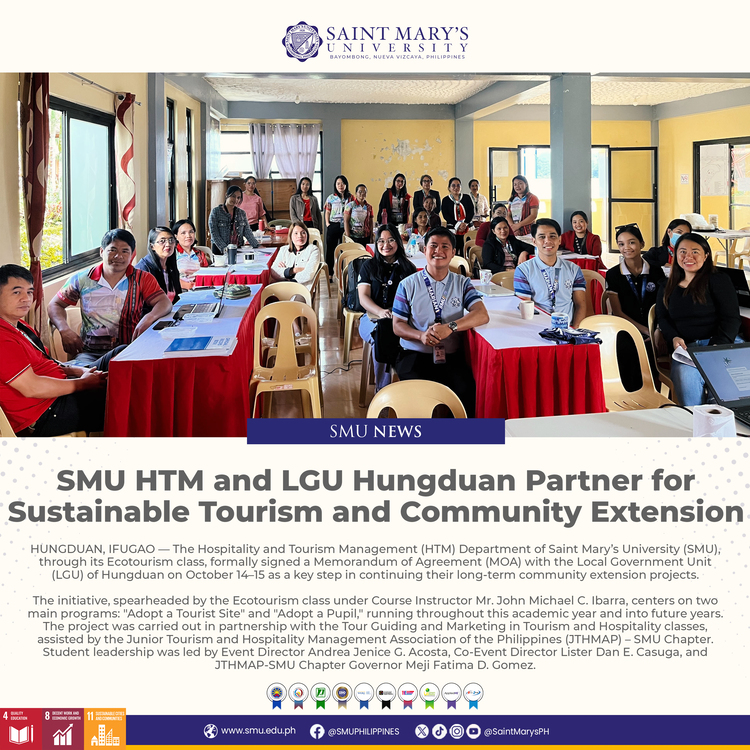 SMU HTM and LGU Hungduan Partner for Sustainable Tourism and Community Extension